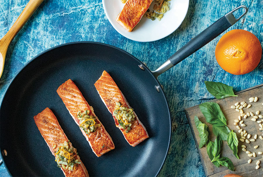 Seared Salmon Pinenuts