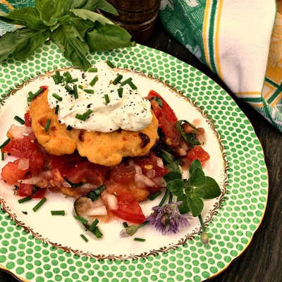 Tomato-Pimento Cheese Shortcakes 
