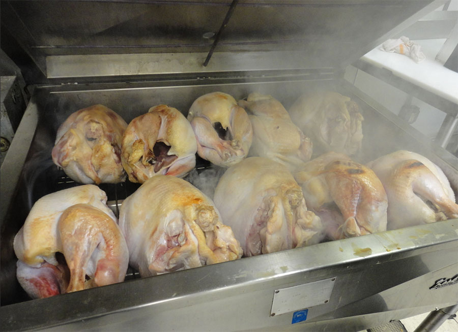 Turkeys smoking
