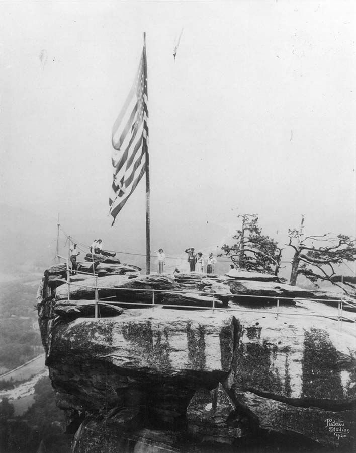 Visitors Saluting Flag