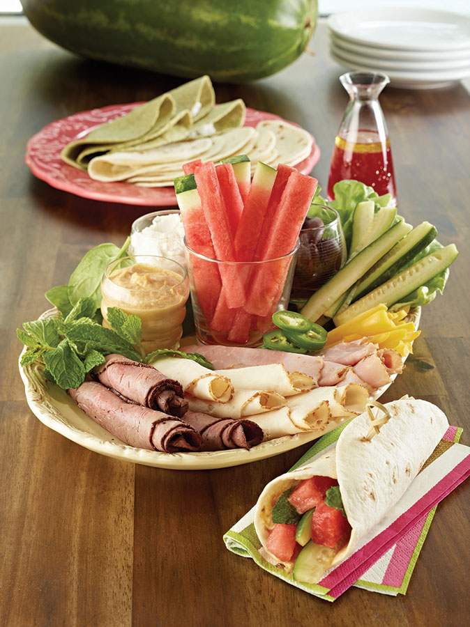 Savory Wraps with Summer Watermelon Savory Wraps with Summer Watermelon