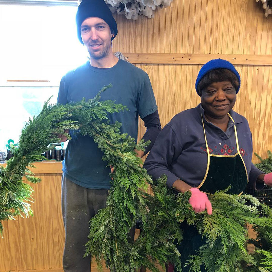 Making wreaths