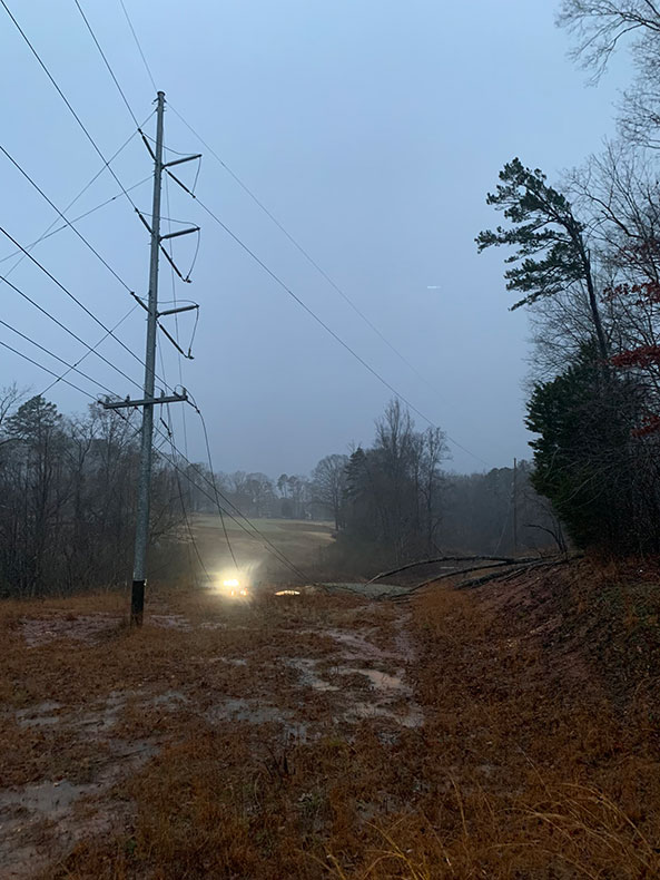 Bad weather lines down