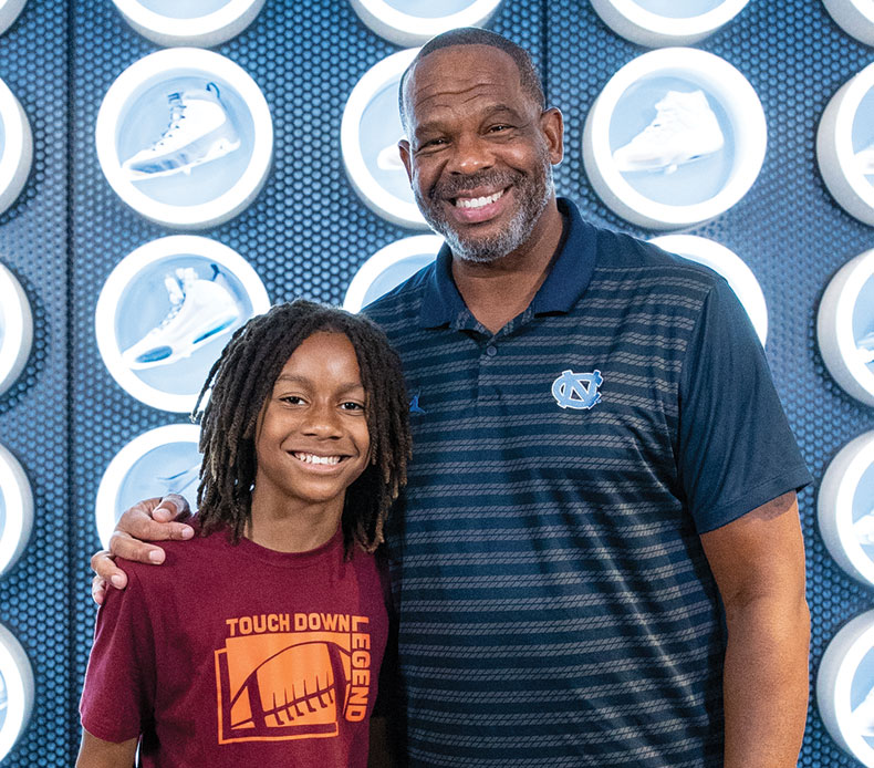 Ayden Blue with Coach Davis