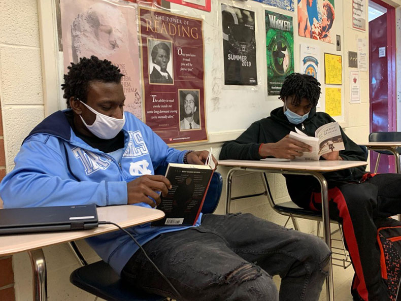 Boys reading