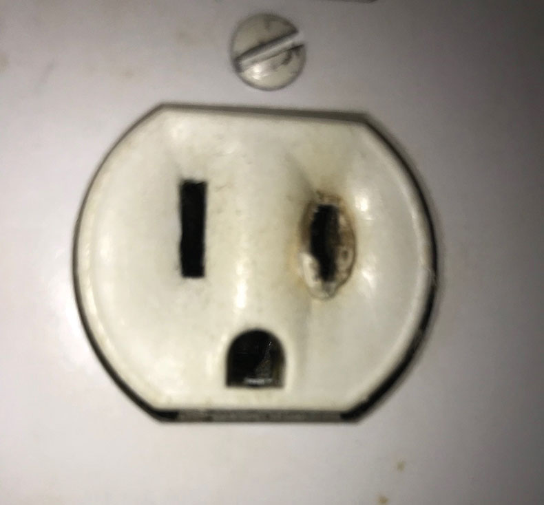 burned plug