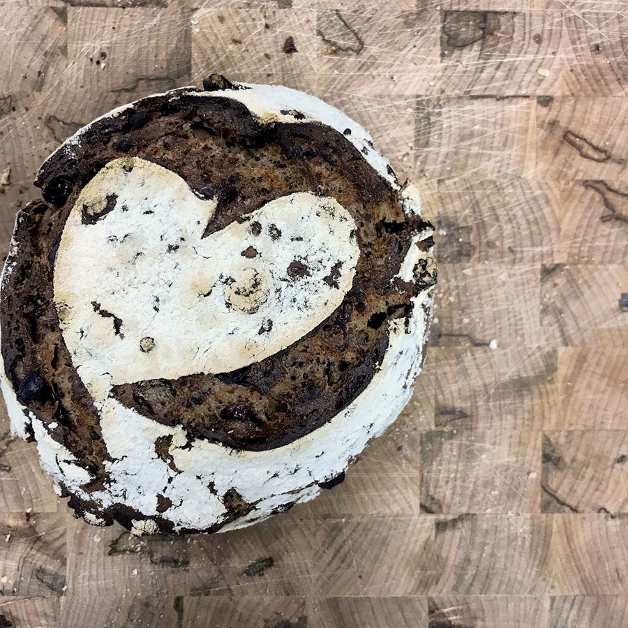 heart shaped bread from Franca