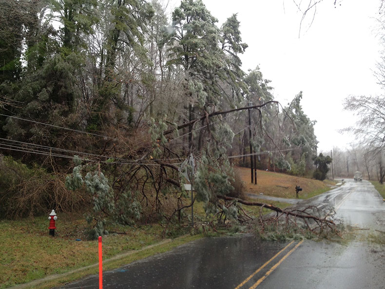Power lines down