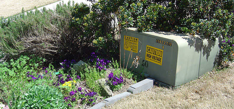 Never obstruct a padmount transformer
